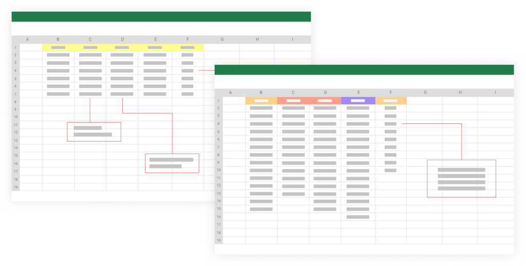 data input excel illustration