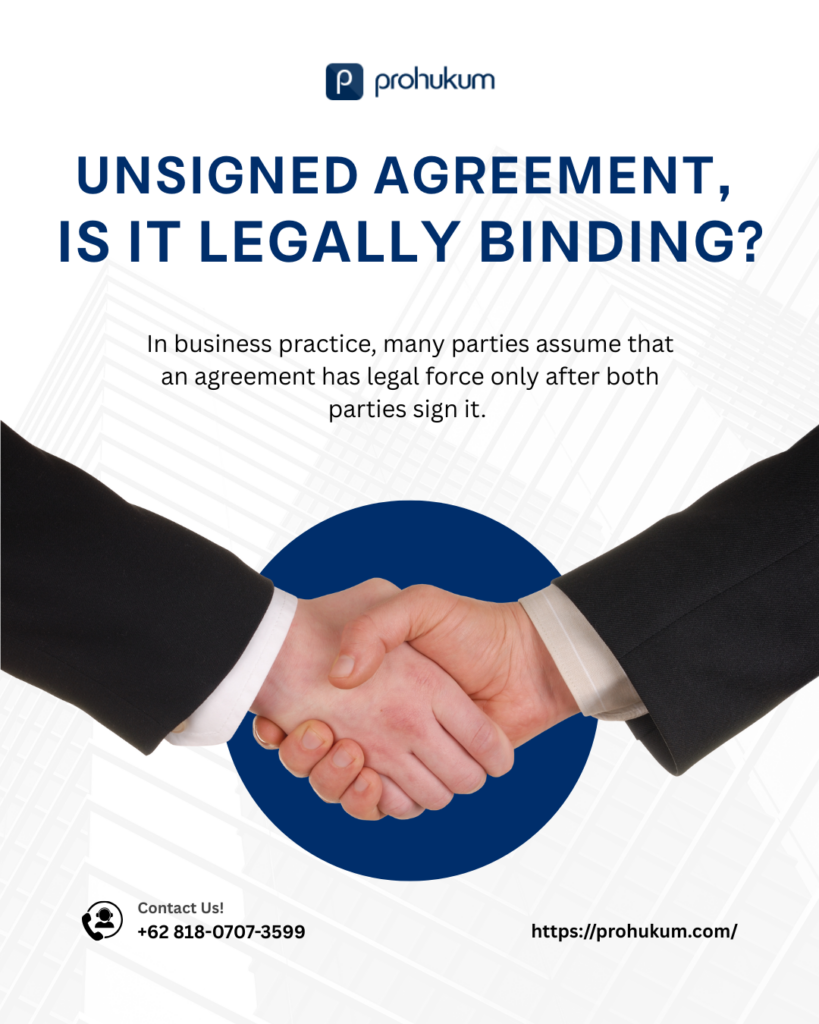 an unsigned agreement