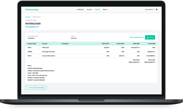 Billing accounting integration