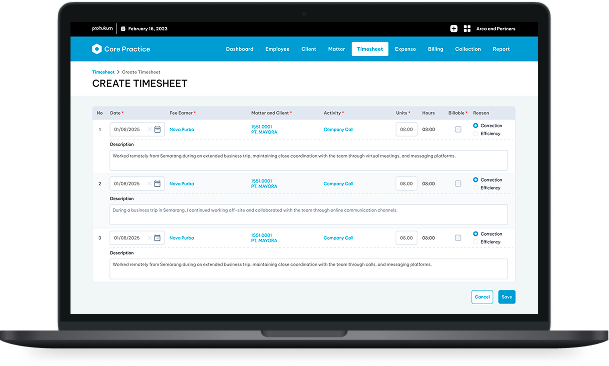 Multi timesheet